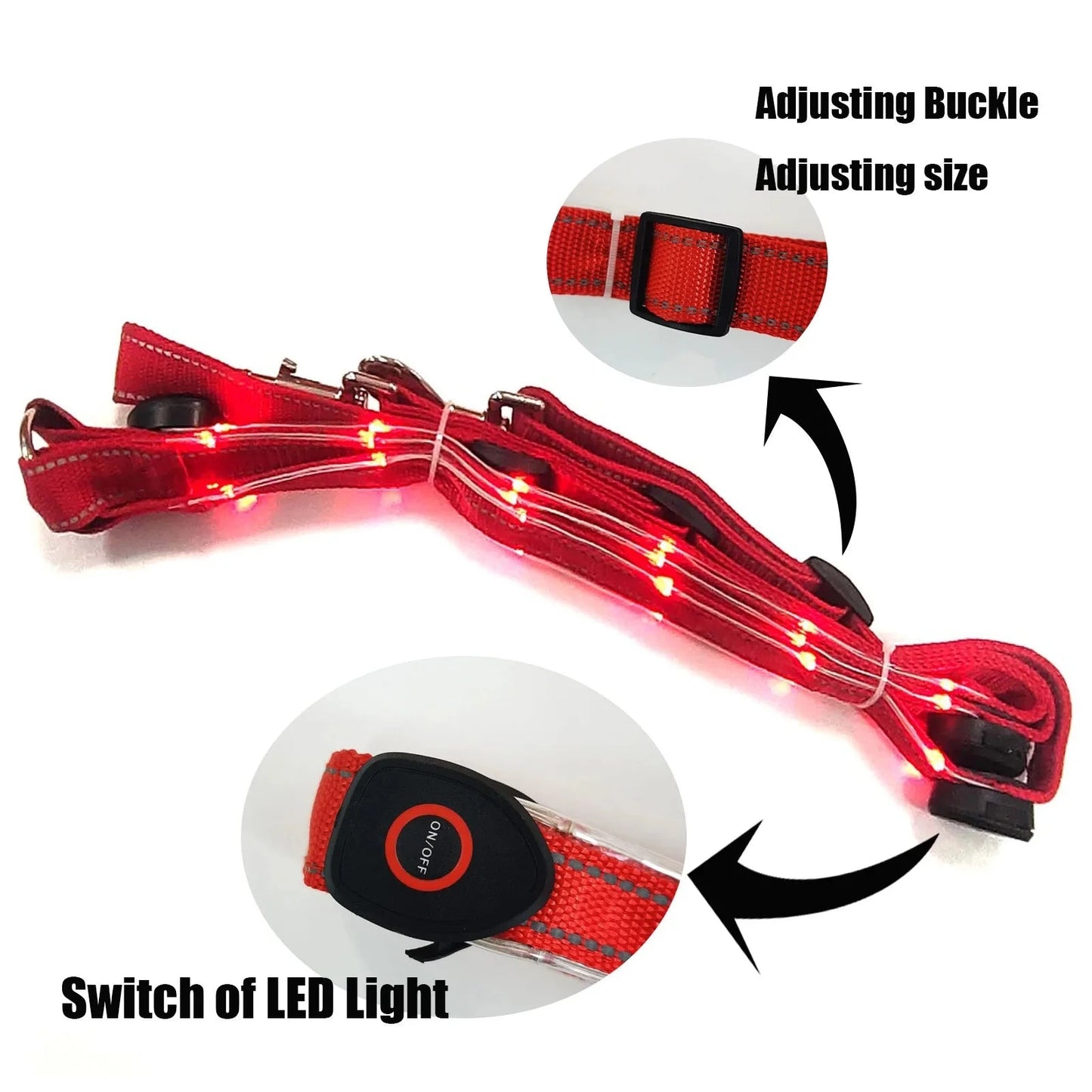 Erleuchten Sie Ihre Reitererfahrung: USB LED Pferdeleuchte als Brustplatte aus Nylon mit nachtsichtbarem Webbing – Perfekte Ausrüstung für Pferdesport und Rennen!